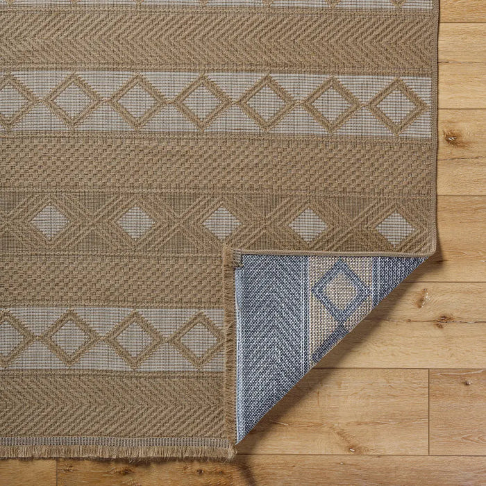 PARITA Cottage Tan/Cream Machine Washable Jute Rug