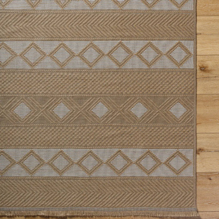 PARITA Cottage Tan/Cream Machine Washable Jute Rug