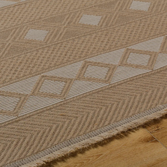 PARITA Cottage Tan/Cream Machine Washable Jute Rug