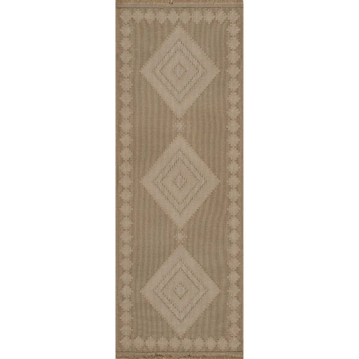 KEYURI Cottage Tan/Light Beige Machine Washable Jute Rug