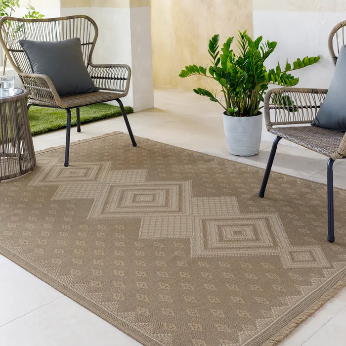 ORANOS Cottage Tan Machine Washable Jute Rug