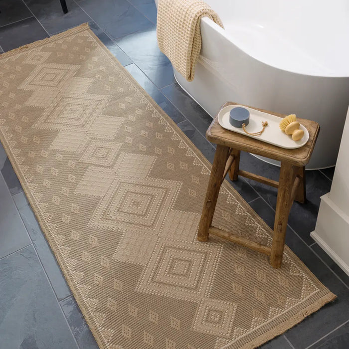ORANOS Cottage Tan Machine Washable Jute Rug