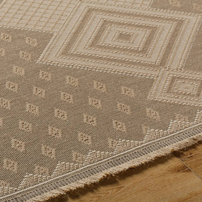 ORANOS Cottage Tan Machine Washable Jute Rug