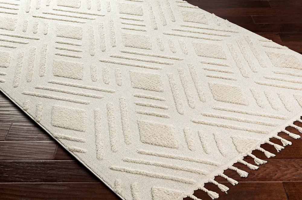 SELENE Berber High Pile Geometric Ivory Rug