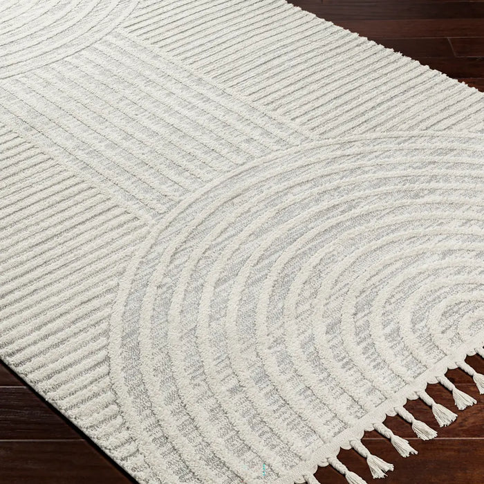 MATILDA Scandi Modern High Pile Ivory/Grey Rug