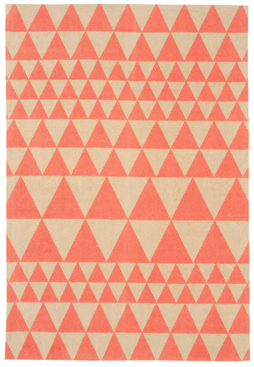 Asiatic onix triangles flame Orange Living Room Moroccan Rug.
