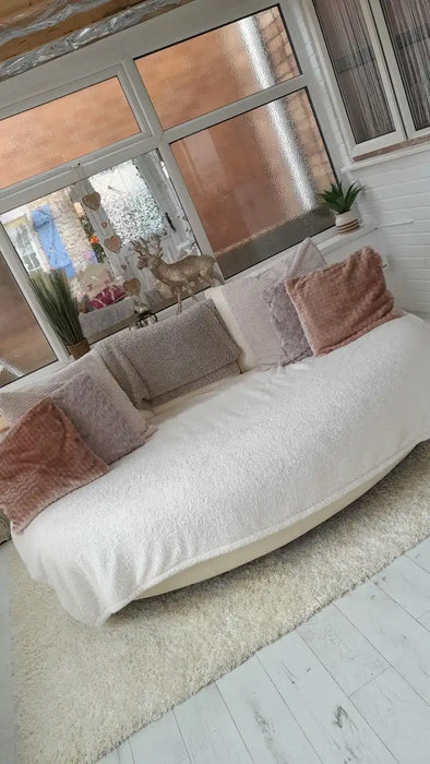 Photo by Sarah M., | Serdim Rugs oxford 912 ivory Living Room Shaggy Rug.