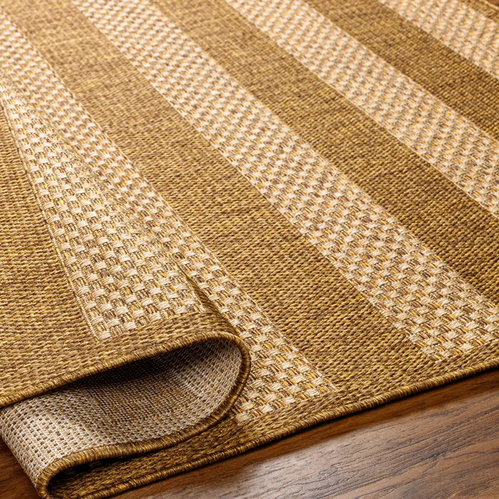 BAHATI In- & Outdoor Jute-Look Brown/White Black Striped Rug