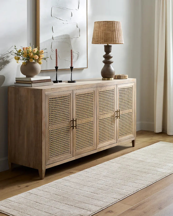 AMINA Our PNW Home x Livabliss Scandi High Pile Light Beige/Light Brown Rug