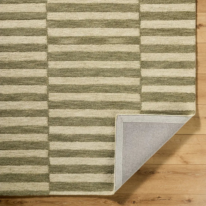 Our Pnw Home Idaho Hand Tufted Green Cream Wool Modern Living Dining Bedroom PNWID2300 Rug
