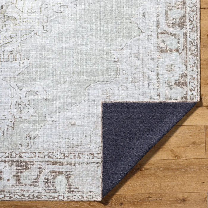 JALAPA Our PNW Home x Livabliss Machine Washable Oriental Boho Cream/Light Brown Rug