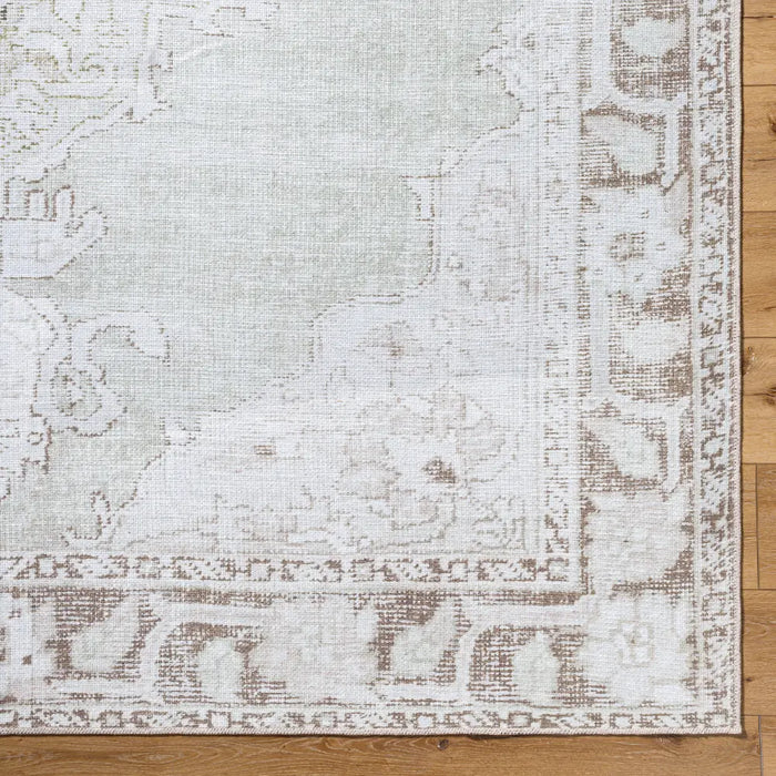 JALAPA Our PNW Home x Livabliss Machine Washable Oriental Boho Cream/Light Brown Rug