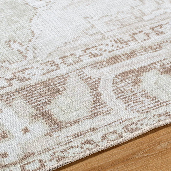 JALAPA Our PNW Home x Livabliss Machine Washable Oriental Boho Cream/Light Brown Rug