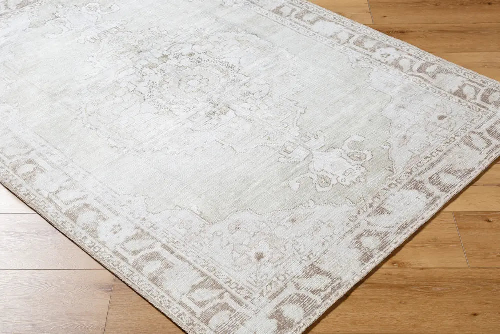 JALAPA Our PNW Home x Livabliss Machine Washable Oriental Boho Cream/Light Brown Rug