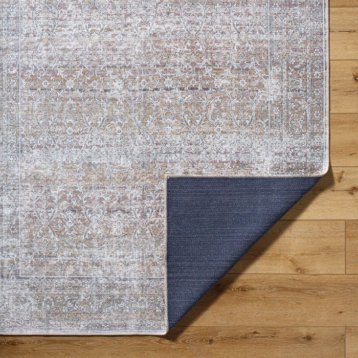 AKIFAH Our PNW Home x Livabliss Machine Washable Oriental Boho Dark Brown/Cream Rug
