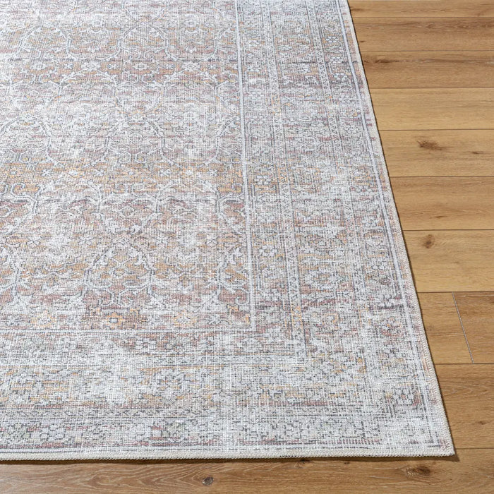 AKIFAH Our PNW Home x Livabliss Machine Washable Oriental Boho Dark Brown/Cream Rug