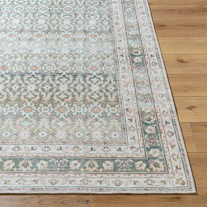 ARMITA Our PNW Home x Livabliss Machine Washable Oriental Boho Olive Rug