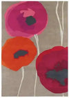Sanderson sanderson poppies red orange 45700 Multicoloured, Orange, Red Living Room Wool Rug.
