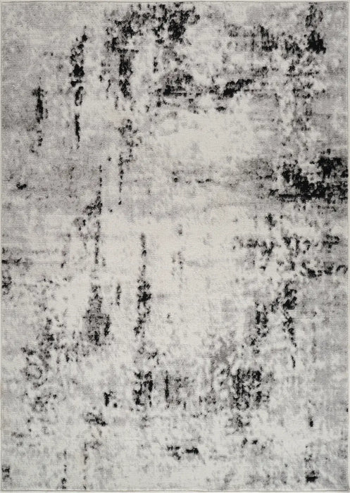 NATALIA Abstract Modern Marble Light Grey Rug