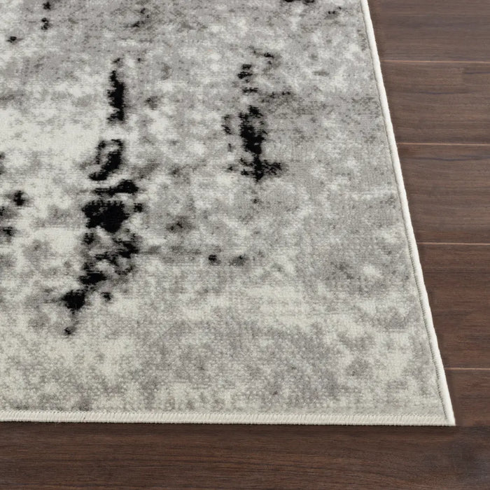 NATALIA Abstract Modern Marble Light Grey Rug