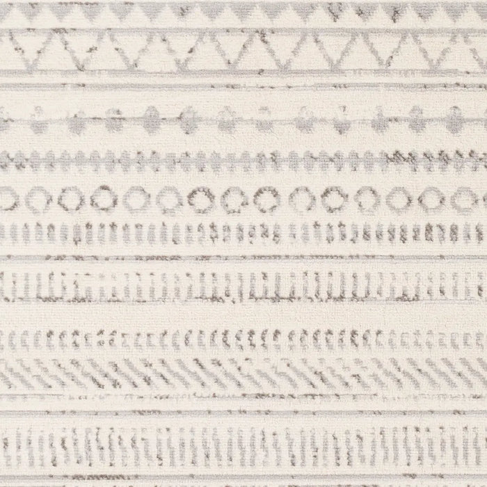 MARWA Scandi Geometric Light Grey Rug