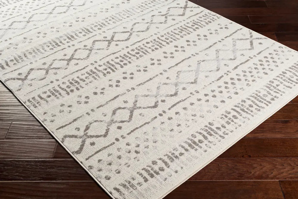 HATIVI Scandi Global Light Grey Rug