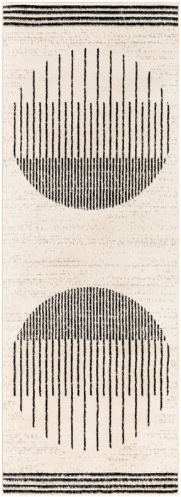 ENSO Scandi Geometric White/Black Rug