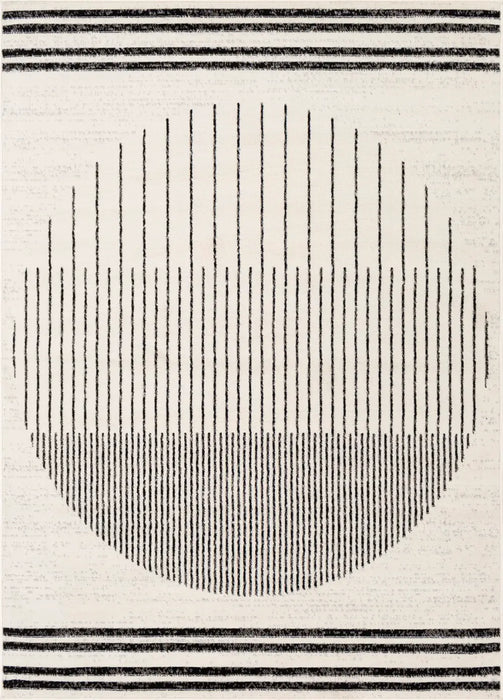 ENSO Scandi Geometric White/Black Rug