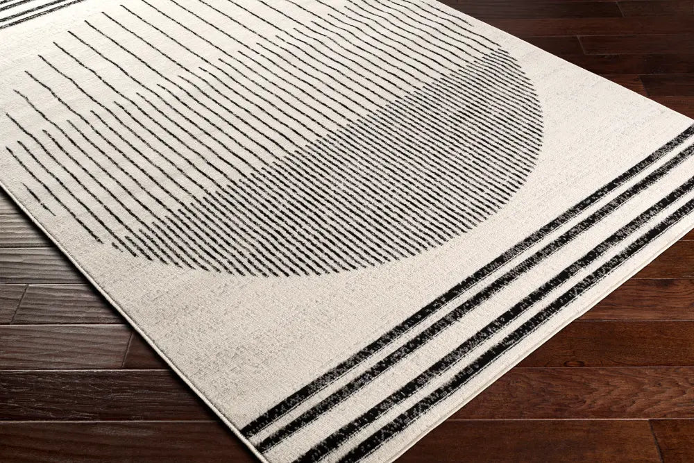 ENSO Scandi Geometric White/Black Rug