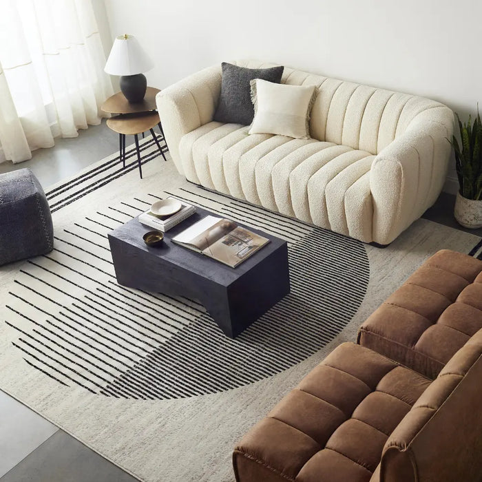 ENSO Scandi Geometric White/Black Rug