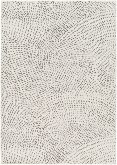 YONINA Scandi Modern Beige/Grey Polka Dot Rug