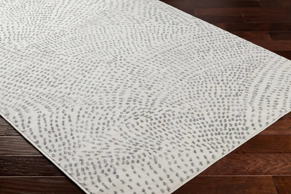 YONINA Scandi Modern Beige/Grey Polka Dot Rug