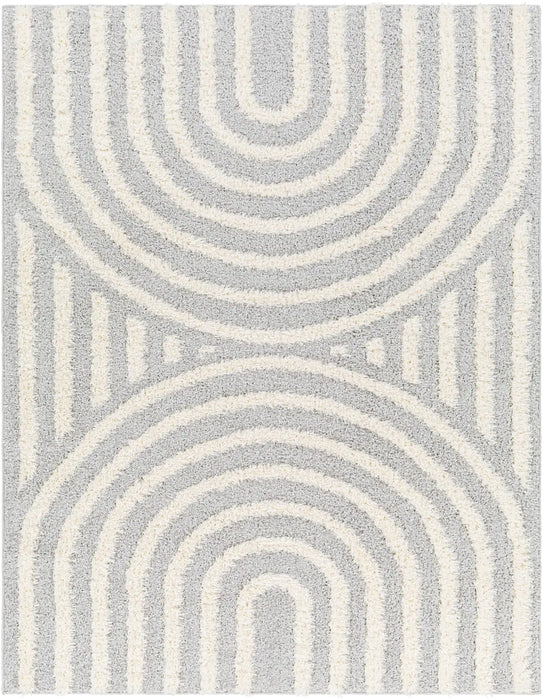 MARAVA Shaggy Modern Plush Pile Grey Rug
