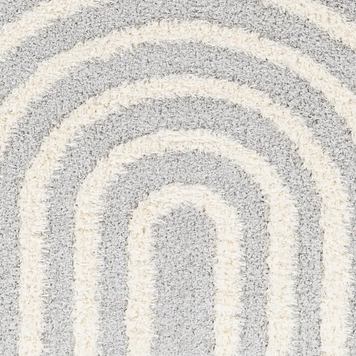MARAVA Shaggy Modern Plush Pile Grey Rug