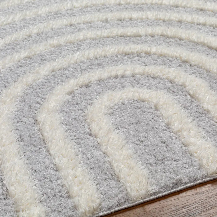 MARAVA Shaggy Modern Plush Pile Grey Rug
