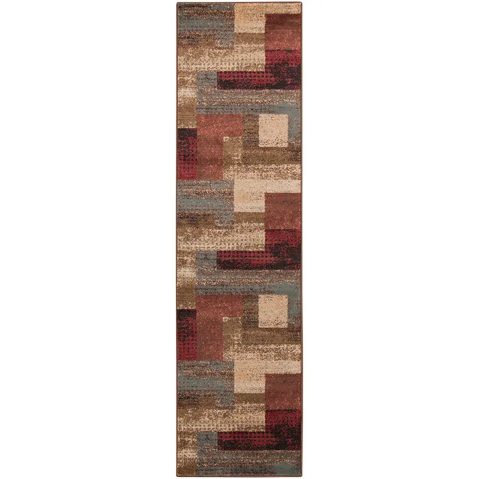 SHAMA Scandi Modern White/Brick Rug