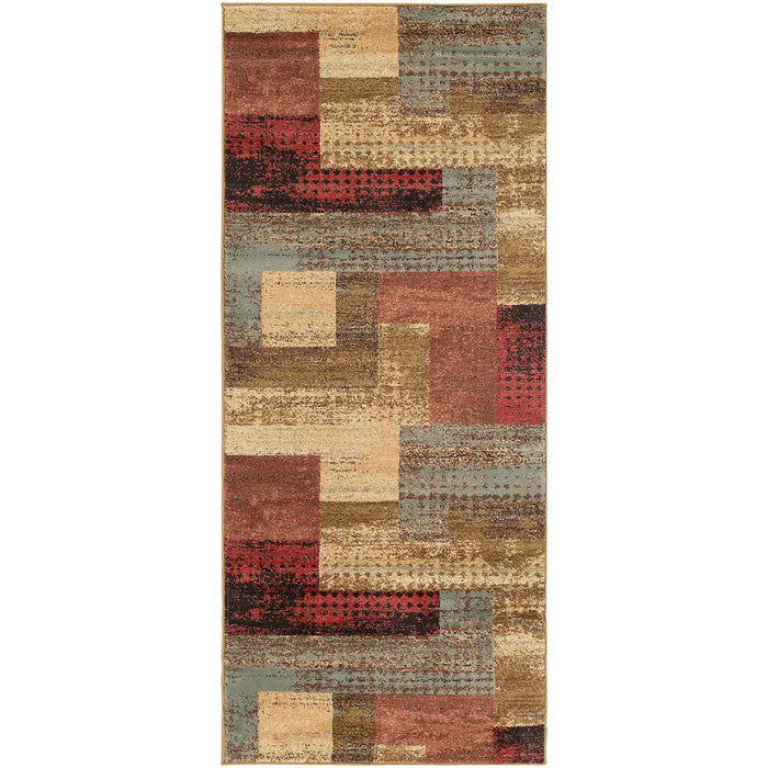 SHAMA Scandi Modern White/Brick Rug