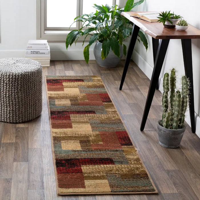 SHAMA Scandi Modern White/Brick Rug