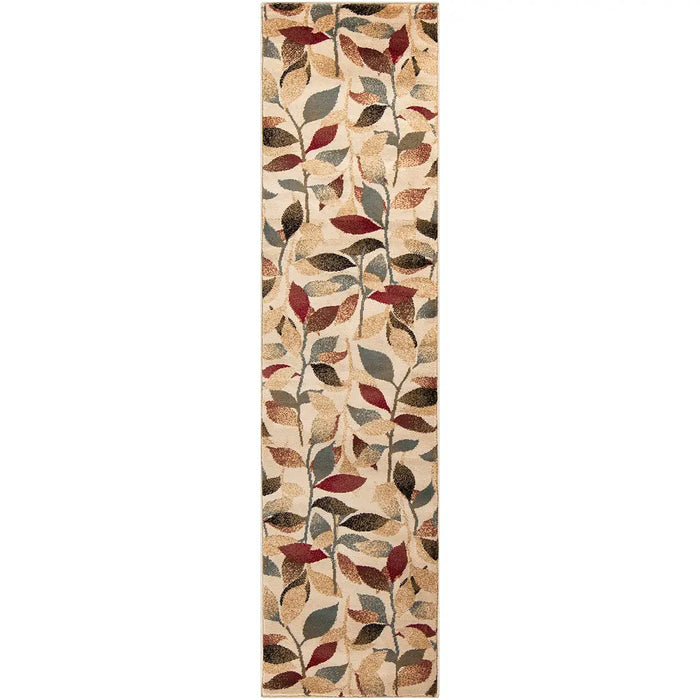 DAMALI Scandi Modern White/Dark Red Rug