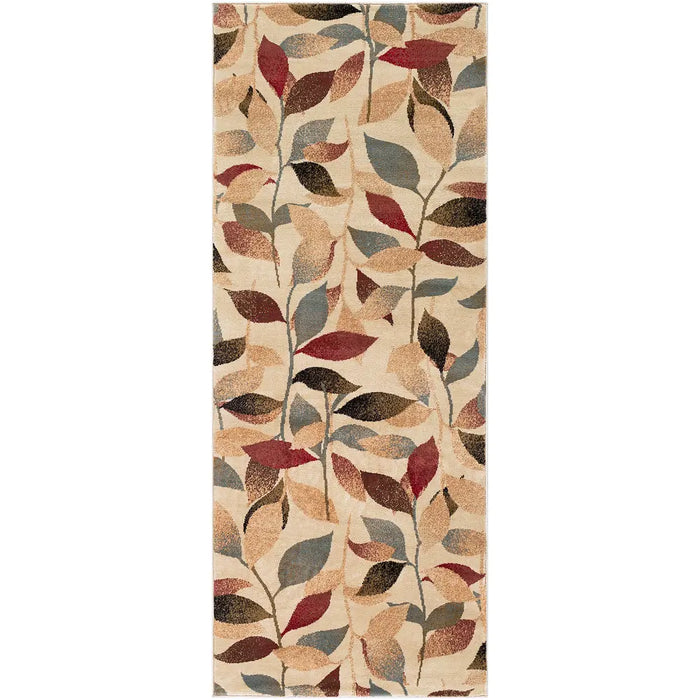 DAMALI Scandi Modern White/Dark Red Rug