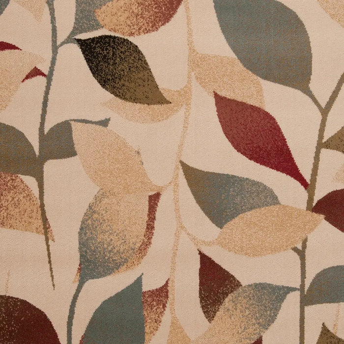 DAMALI Scandi Modern White/Dark Red Rug