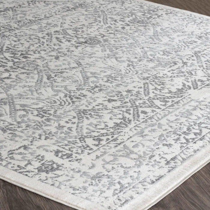 MARGAUX Vintage Traditional Oriental Boho Grey/Ivory Rug