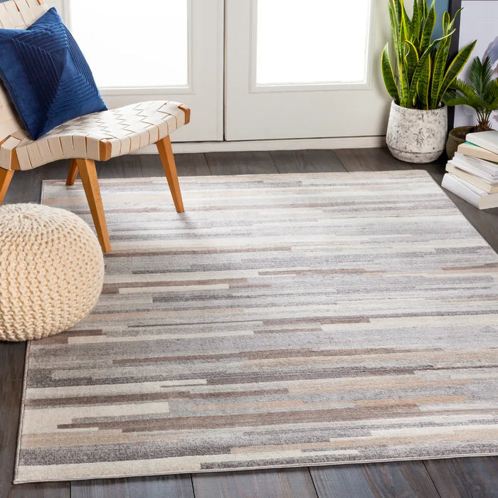 OLIVIA Scandi Modern Medium Gray/Tan/White Rug