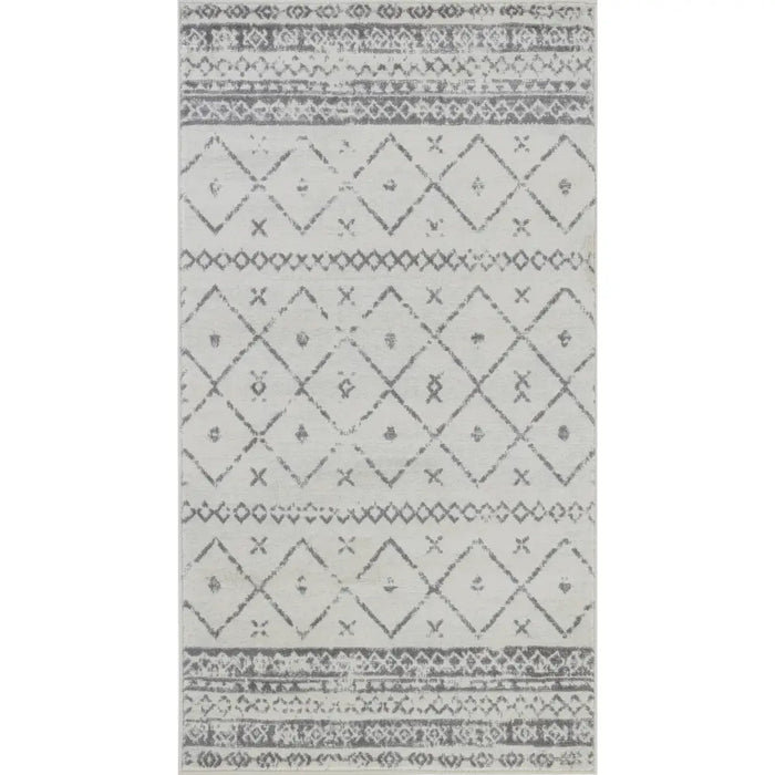 MYA Berber Geometric White Rug