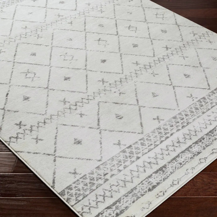 MYA Berber Geometric White Rug