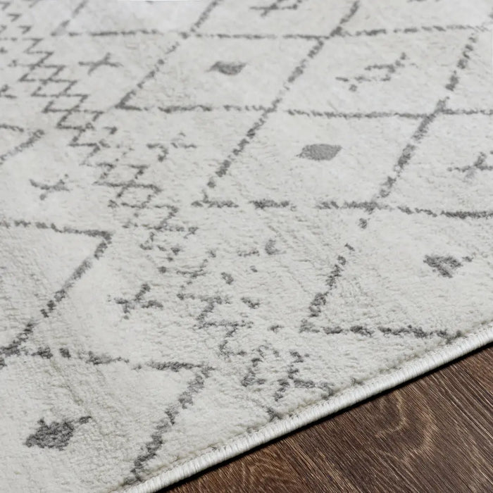 MYA Berber Geometric White Rug