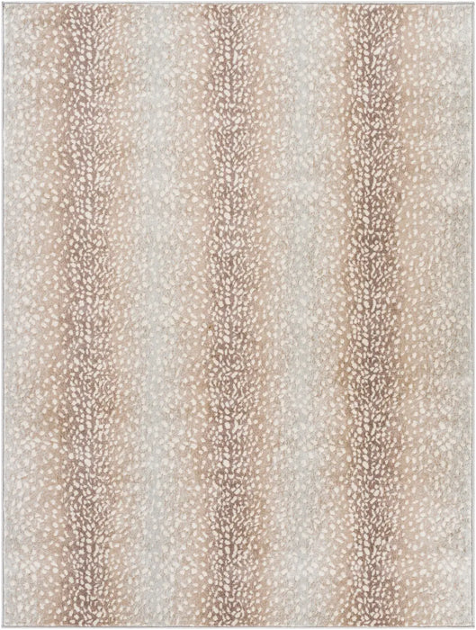 ZORINA Scandi Boho Tan Polka Dot Rug