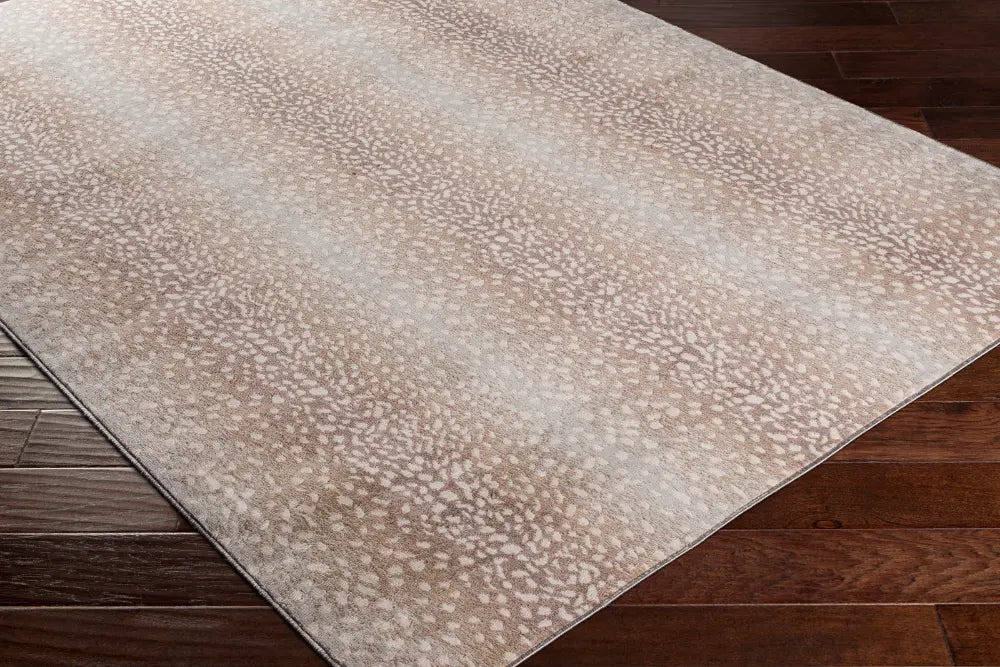 ZORINA Scandi Boho Tan Polka Dot Rug