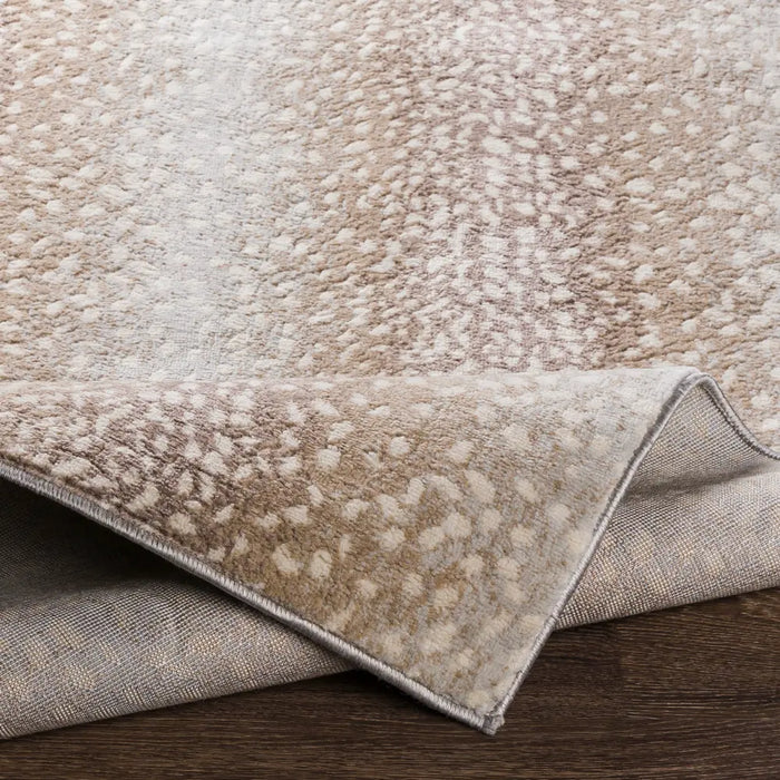 ZORINA Scandi Boho Tan Polka Dot Rug