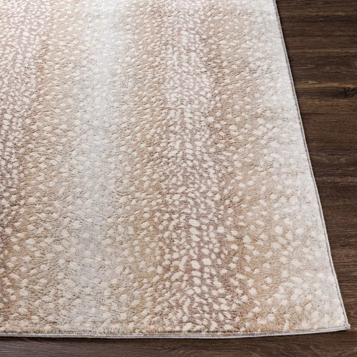 ZORINA Scandi Boho Tan Polka Dot Rug